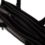 Black Leather Handbag Garda, detail view 3