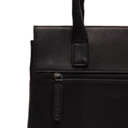 Black Leather Handbag Garda, detail view 4