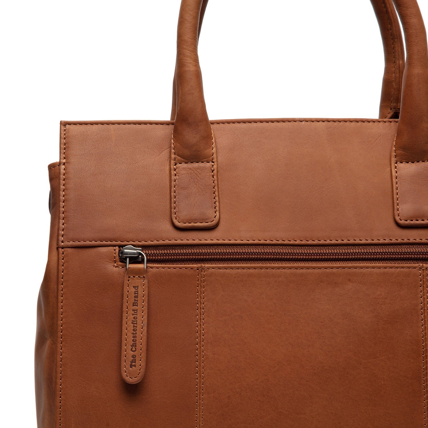 Cognac Leather Handbag Garda, detail view 4