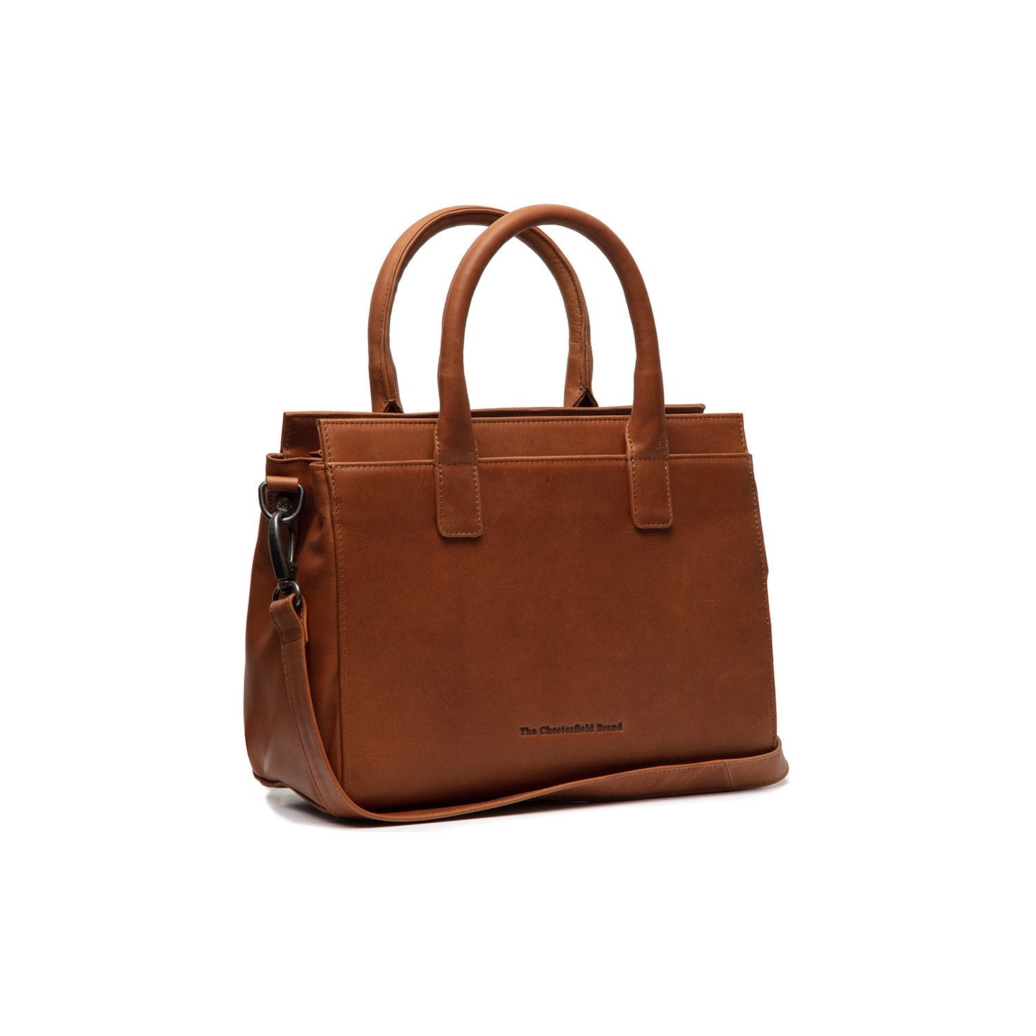 Cognac Leather Handbag Garda, front view