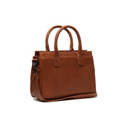 Cognac Leather Handbag Garda, front view