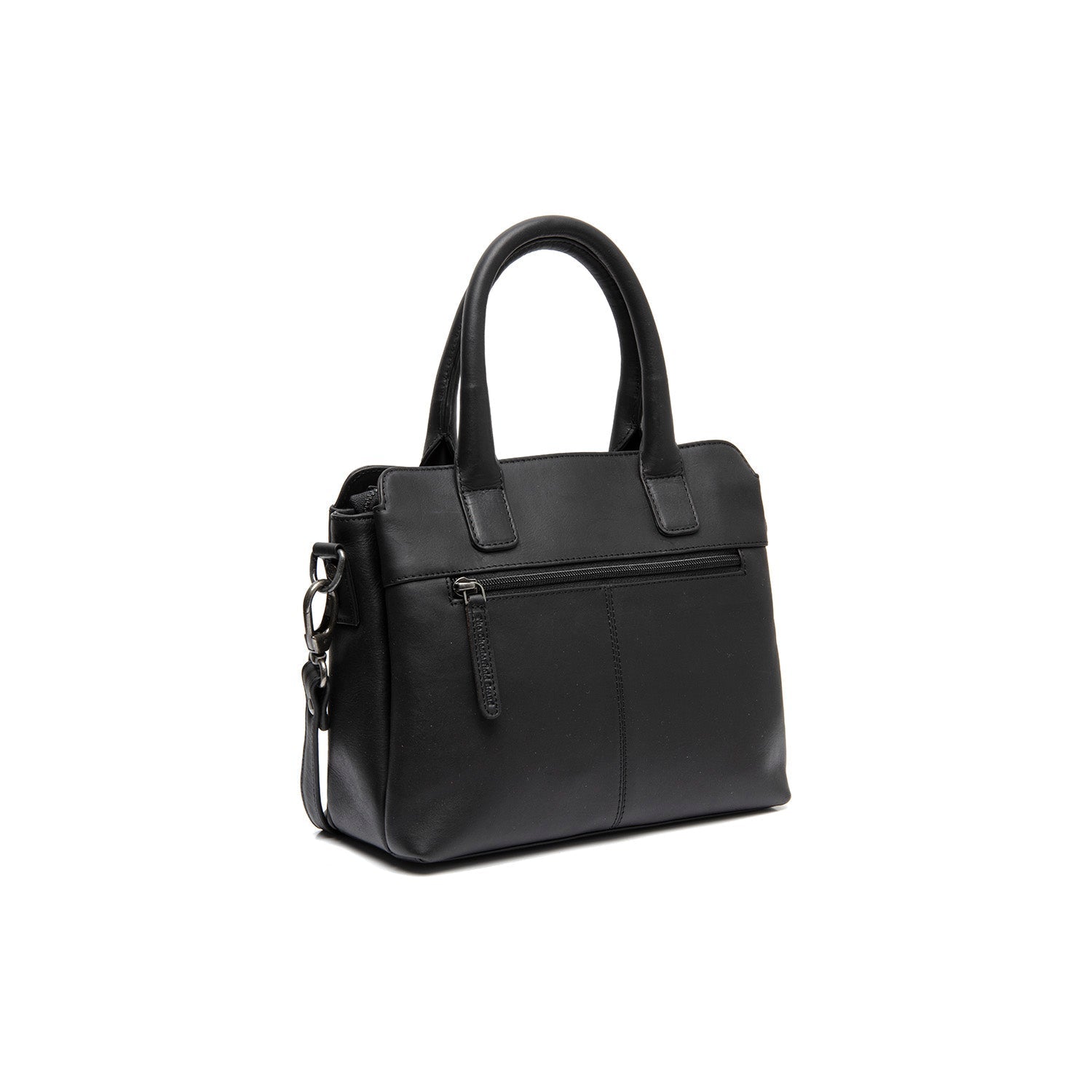 Black Leather Handbag Hermosa, detail view 4