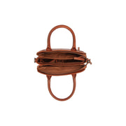Cognac Leather Handbag Hermosa, detail view 4
