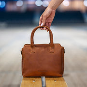 Cognac Leather Handbag Hermosa, product view 2