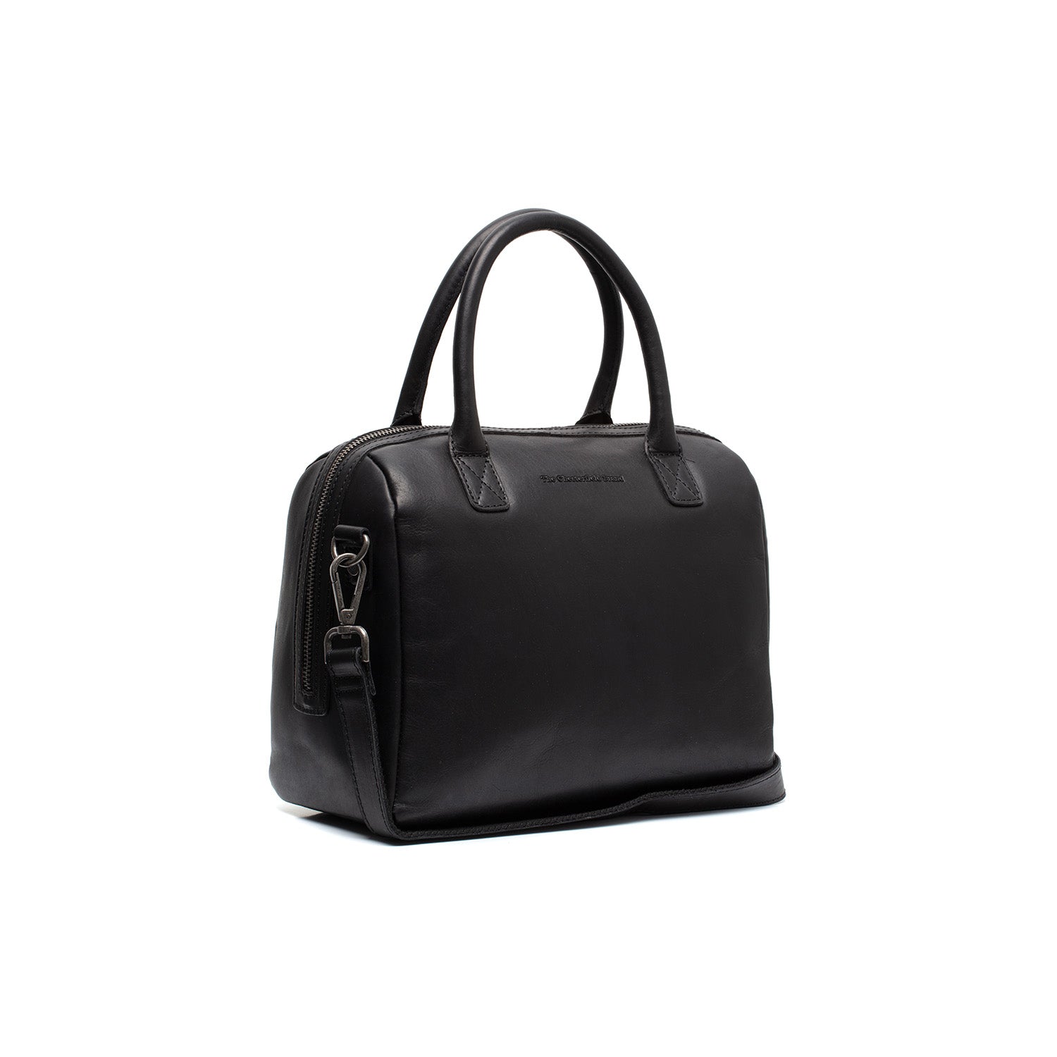 Black Leather Handbag Langton, front view