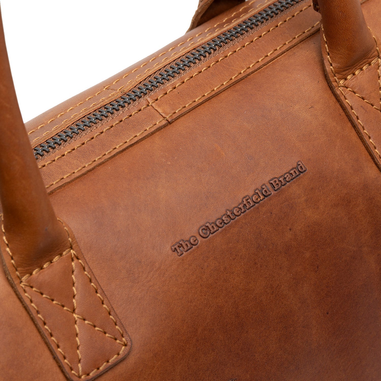 Cognac Leather Handbag Langton, detail view 1