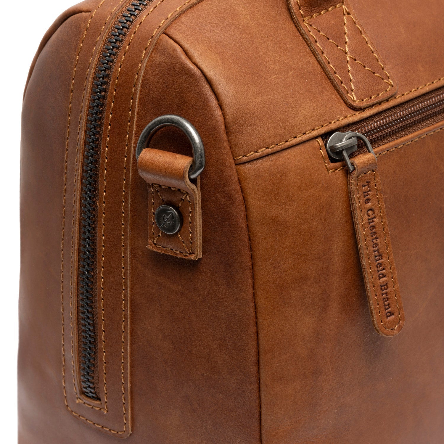 Cognac Leather Handbag Langton, detail view 5