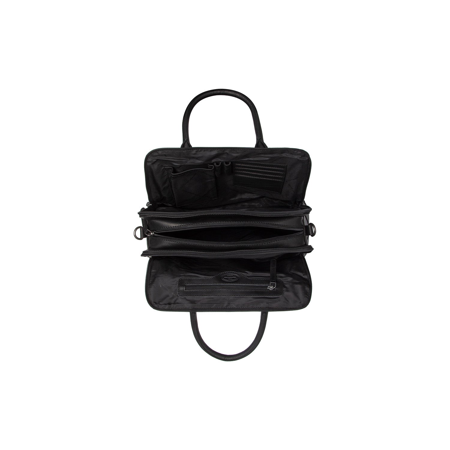 Black Leather Handbag Layton, detail view 1