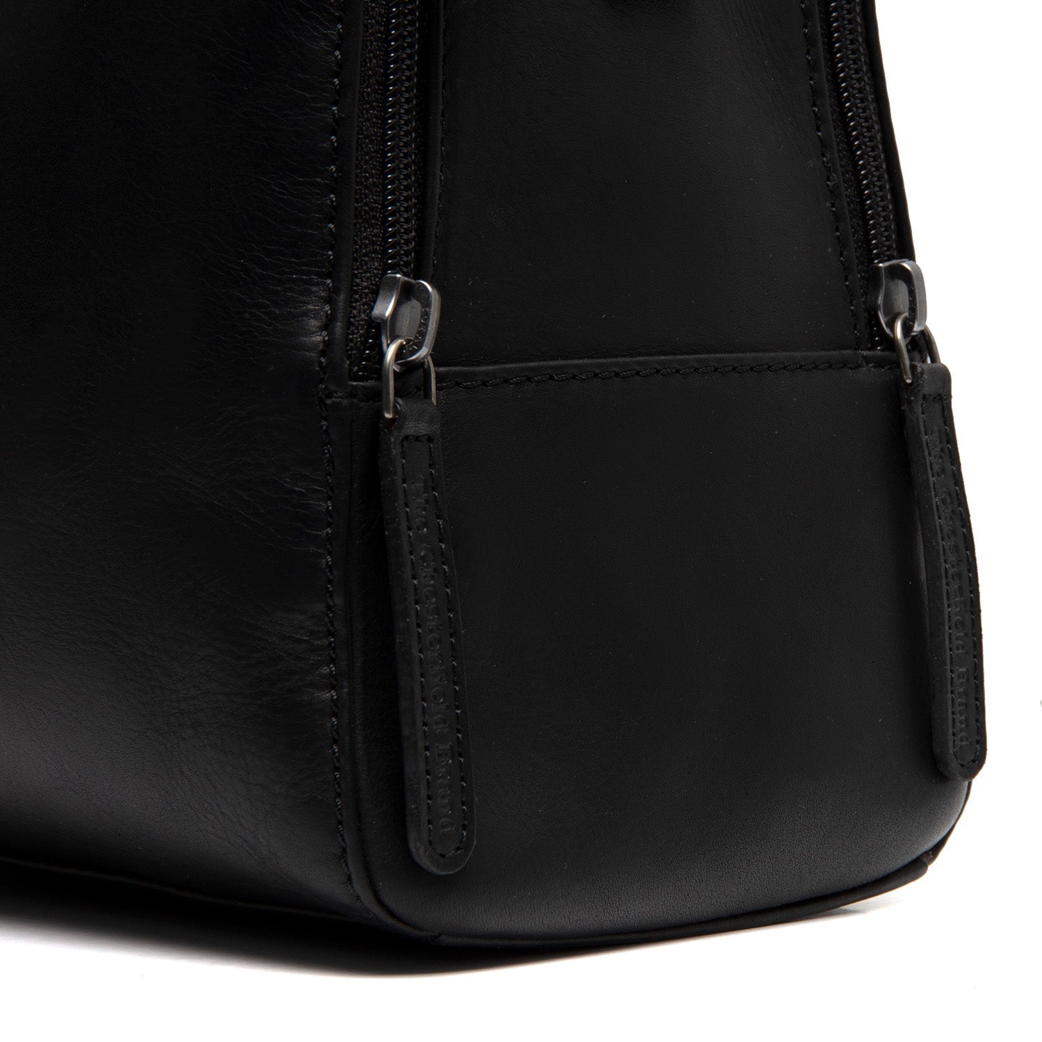 Black Leather Handbag Layton, detail view 3