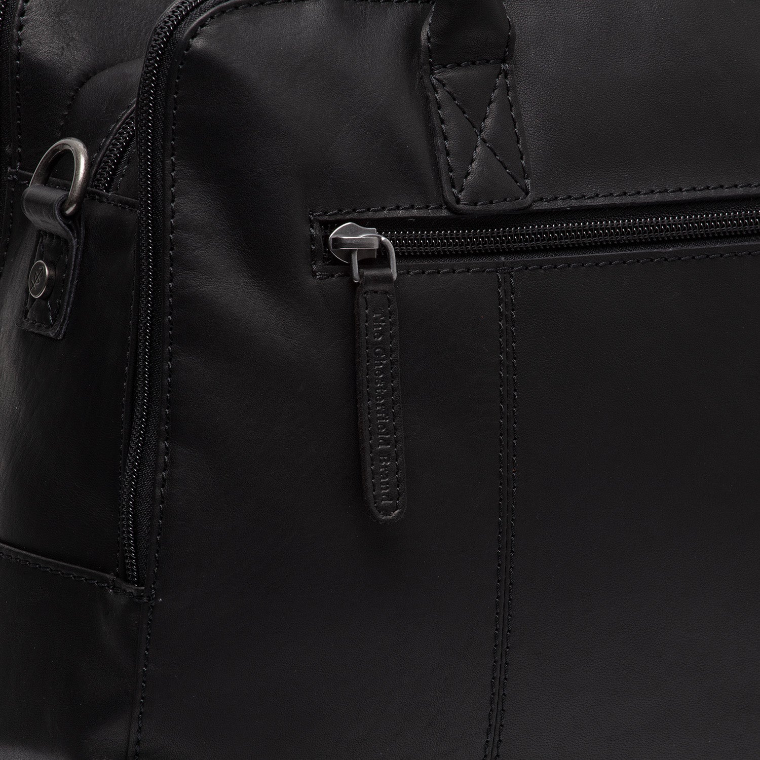 Black Leather Handbag Layton, detail view 4