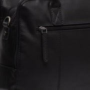 Black Leather Handbag Layton, detail view 4