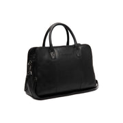 Black Leather Handbag Layton, front view