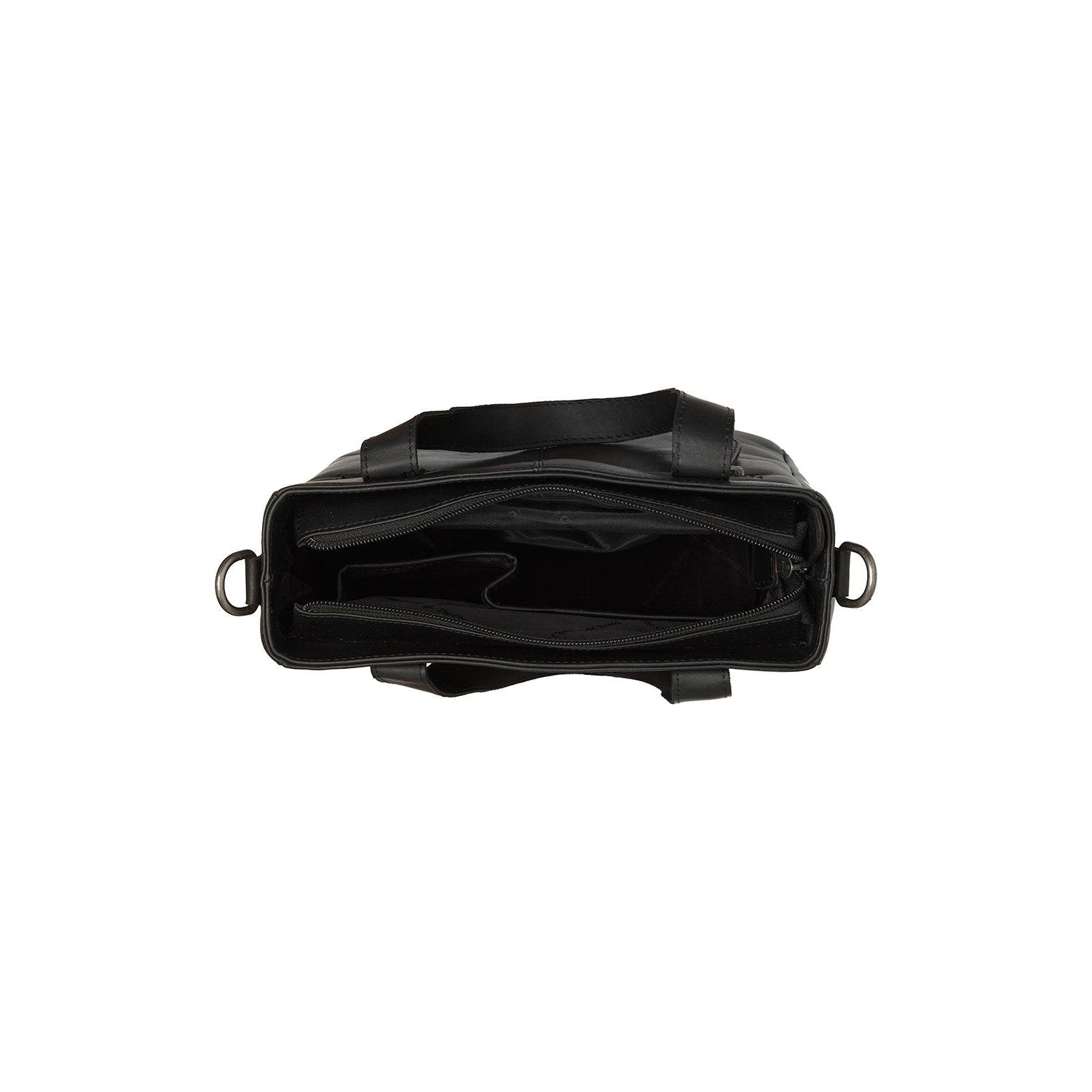 Black Leather Handbag Lingfield, product view 3