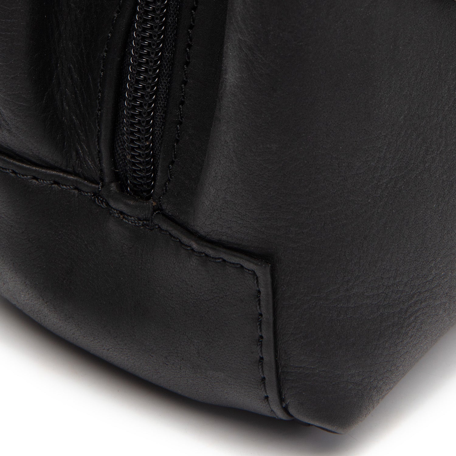 Black Leather Handbag Lunera, detail view 3