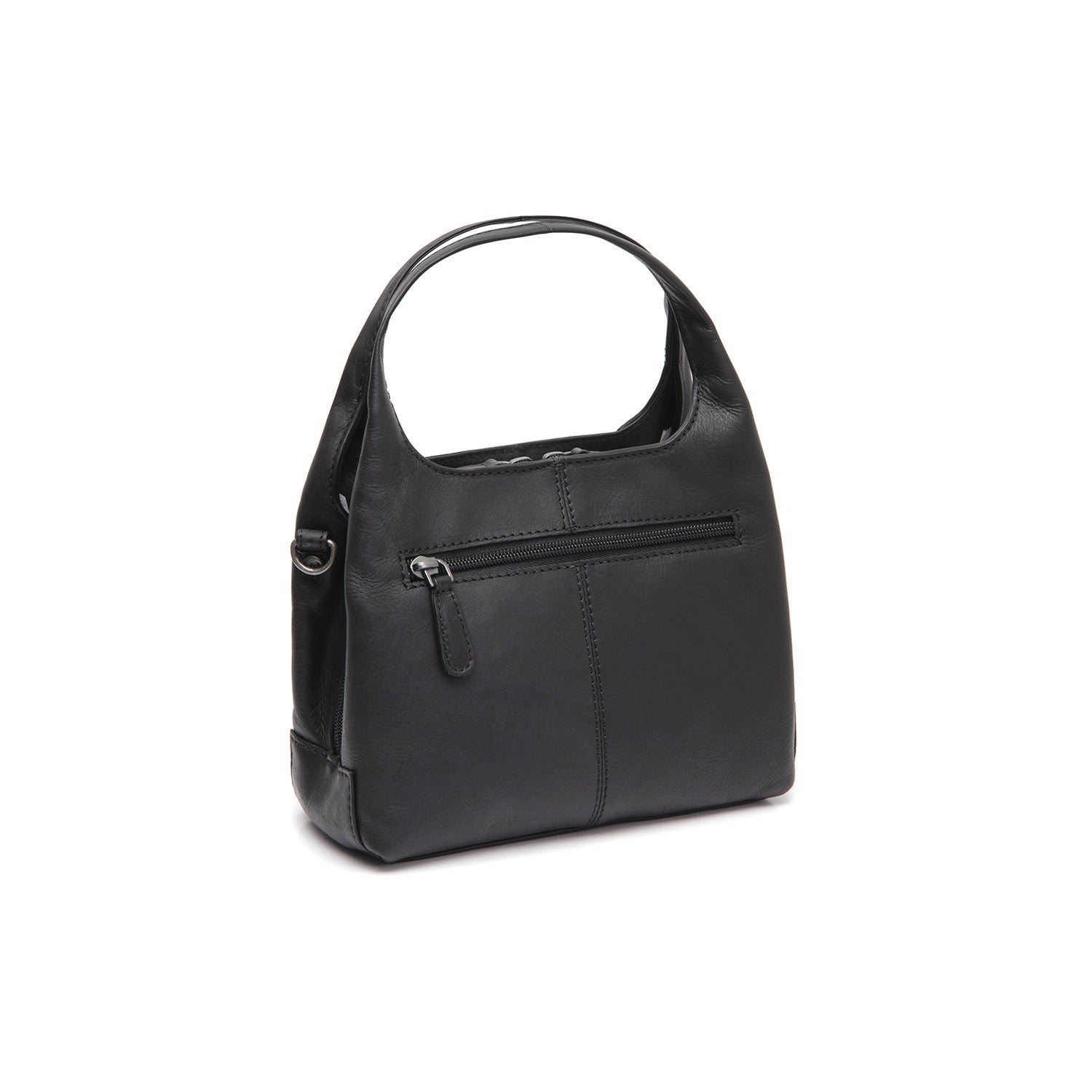 Black Leather Handbag Lunera, detail view 4