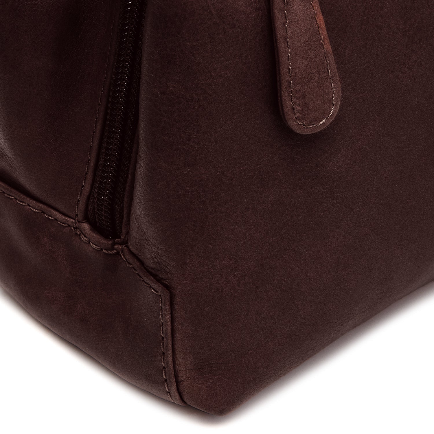 Brown Leather Handbag Lunera, detail view 3