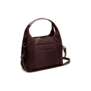 Brown Leather Handbag Lunera, front view