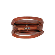 Cognac Leather Handbag Lunera, detail view 1