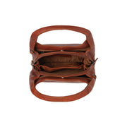 Cognac Leather Handbag Lunera, detail view 3