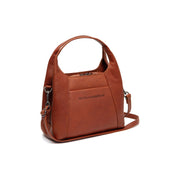 Cognac Leather Handbag Lunera, front view