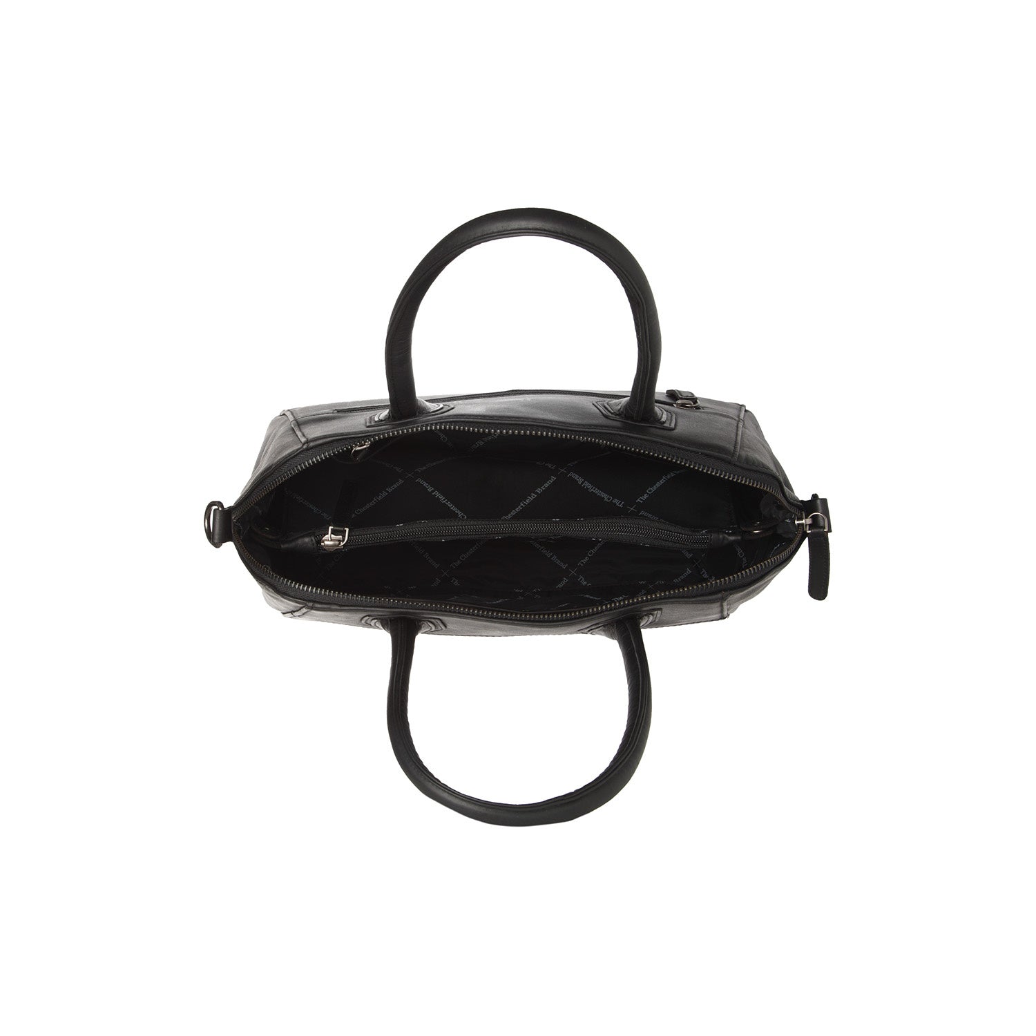 Black Leather Handbag Marsala, detail view 1