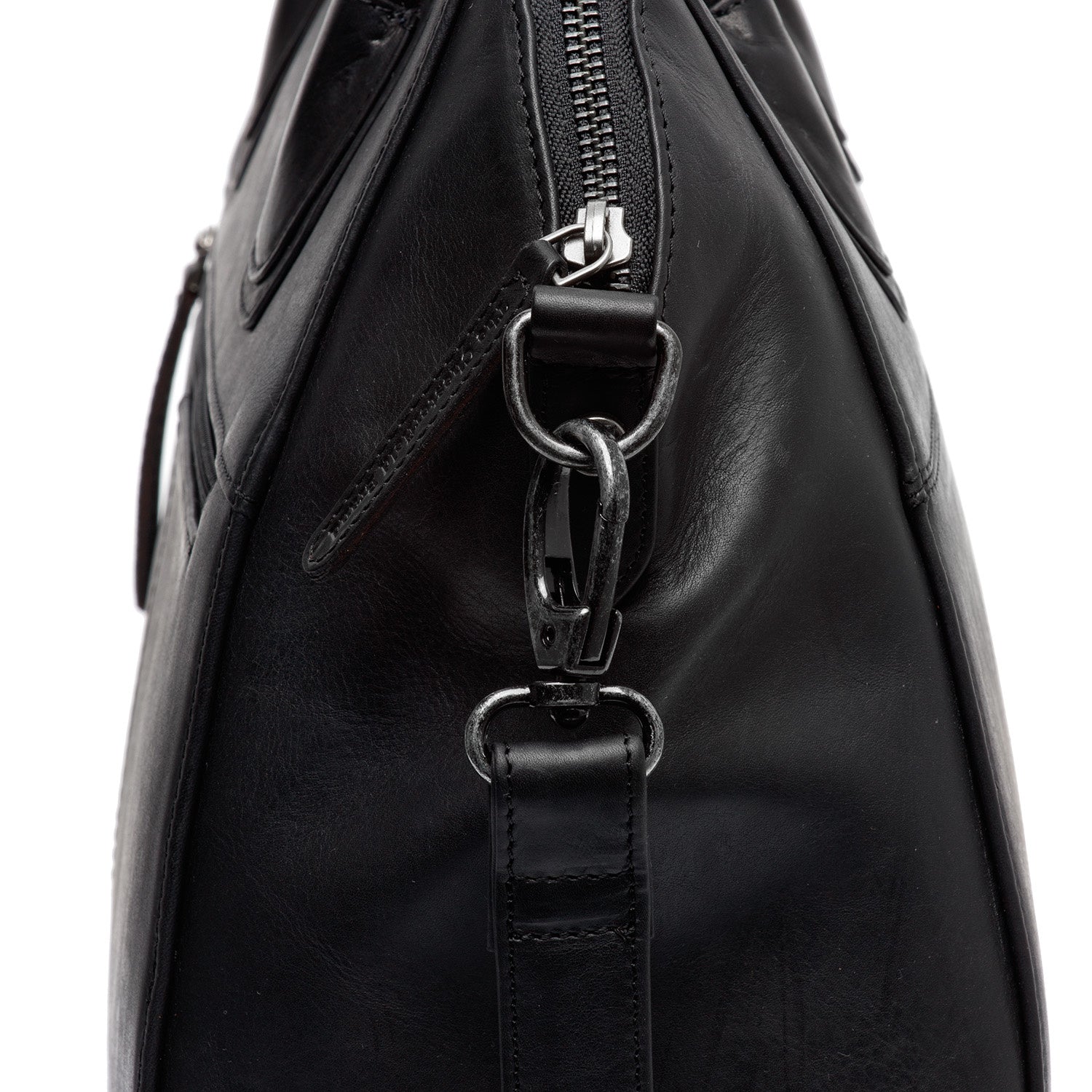 Black Leather Handbag Marsala, detail view 3