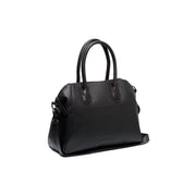 Black Leather Handbag Marsala, front view
