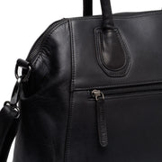 Black Leather Handbag Marsala, product view 2
