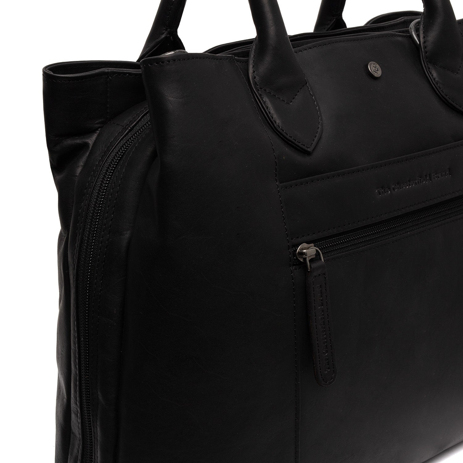 Black Leather Handbag Passau, detail view 4