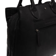 Black Leather Handbag Passau, detail view 4