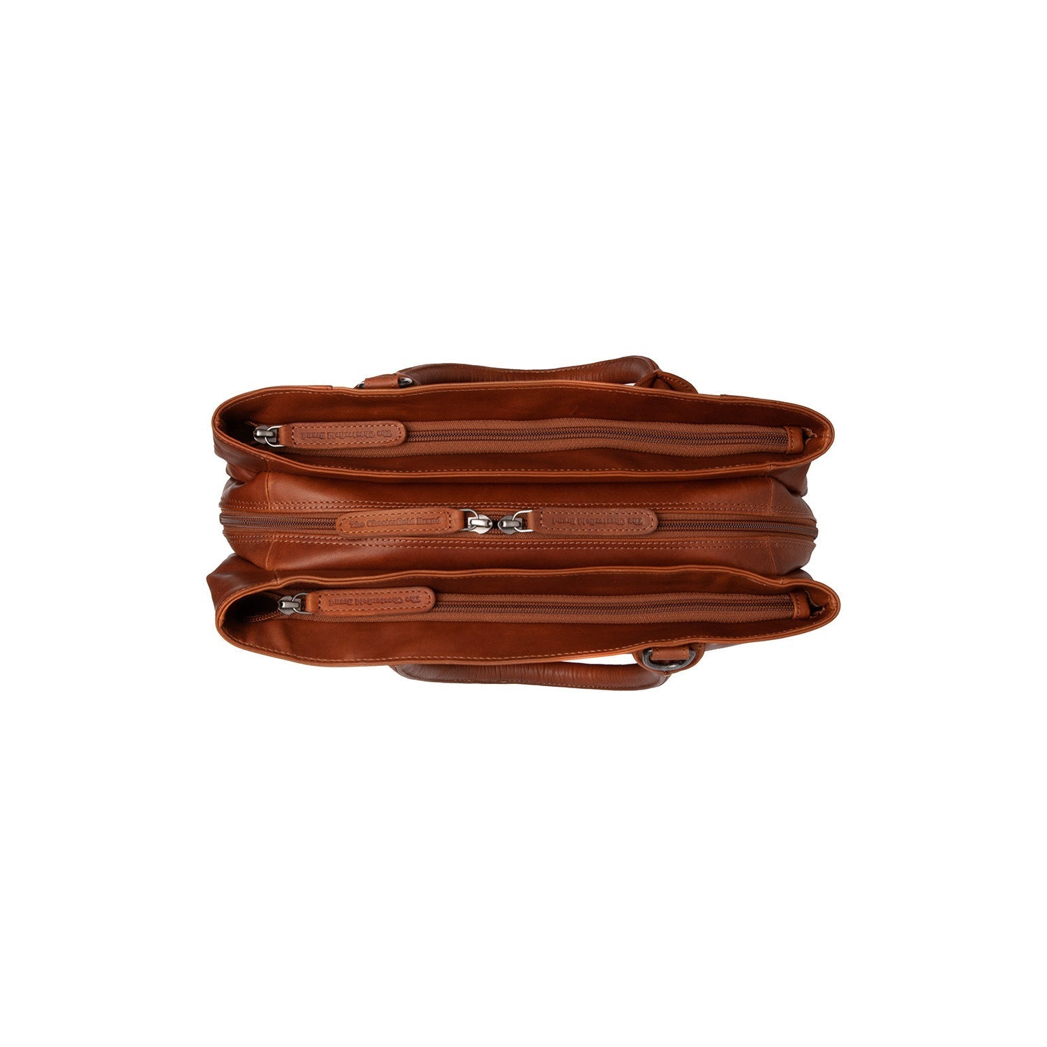 Cognac Leather Handbag Passau, detail view 3