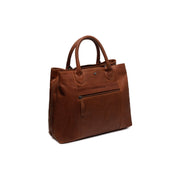 Cognac Leather Handbag Passau, detail view 5