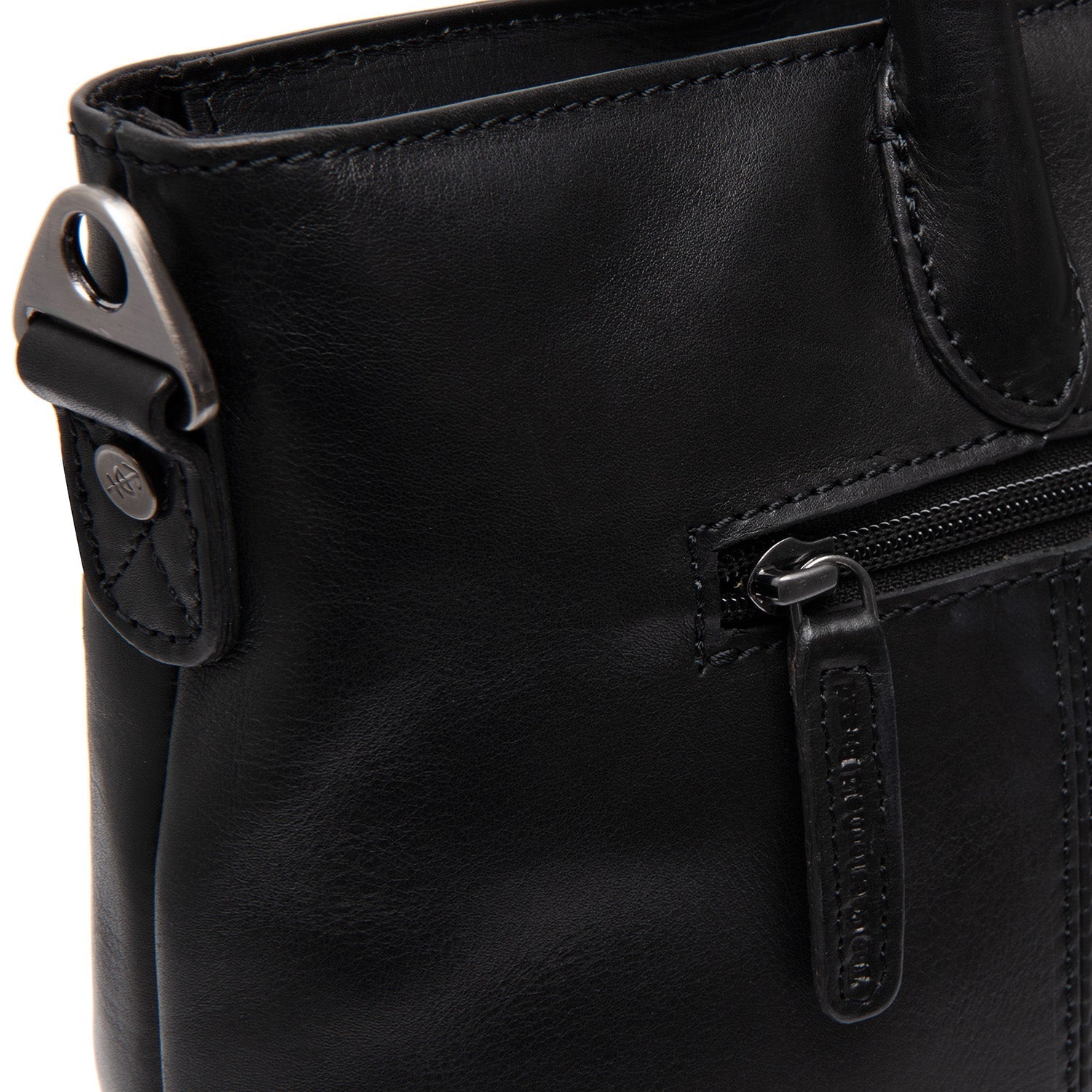 Black Leather Handbag Pergamino, detail view 1