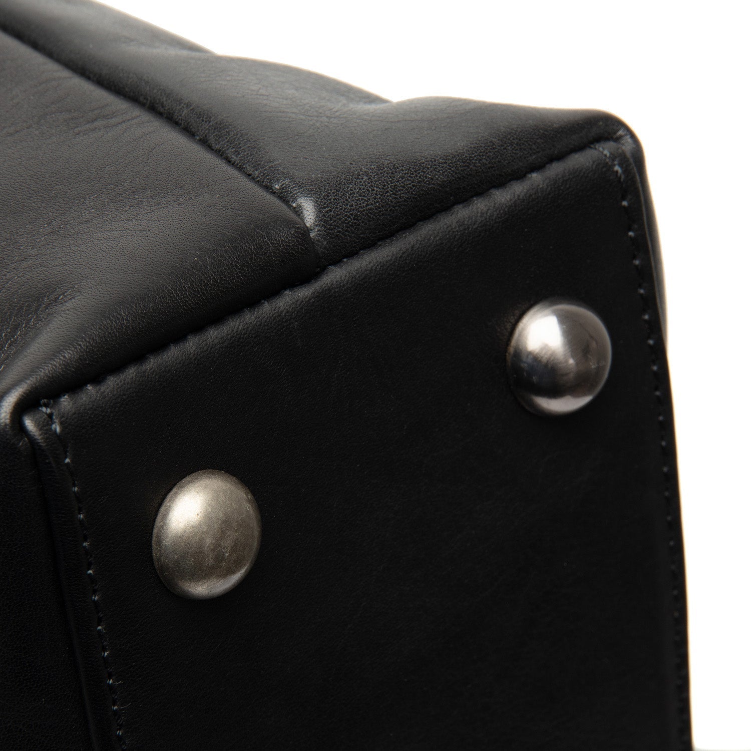 Black Leather Handbag Pergamino, detail view 3