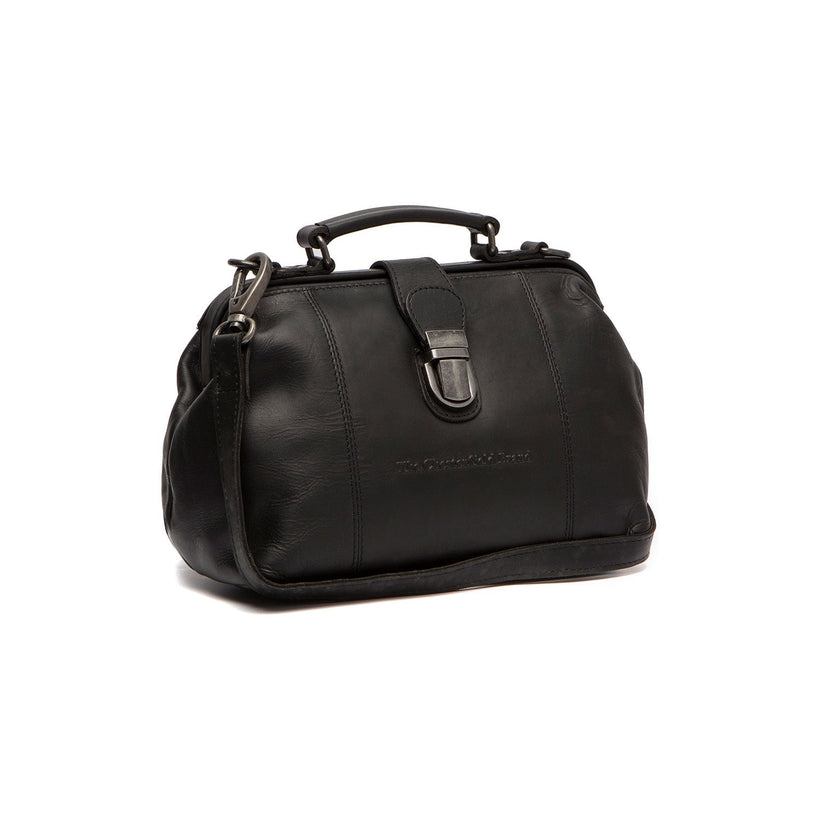 Black Leather Handbag Rachael, front view