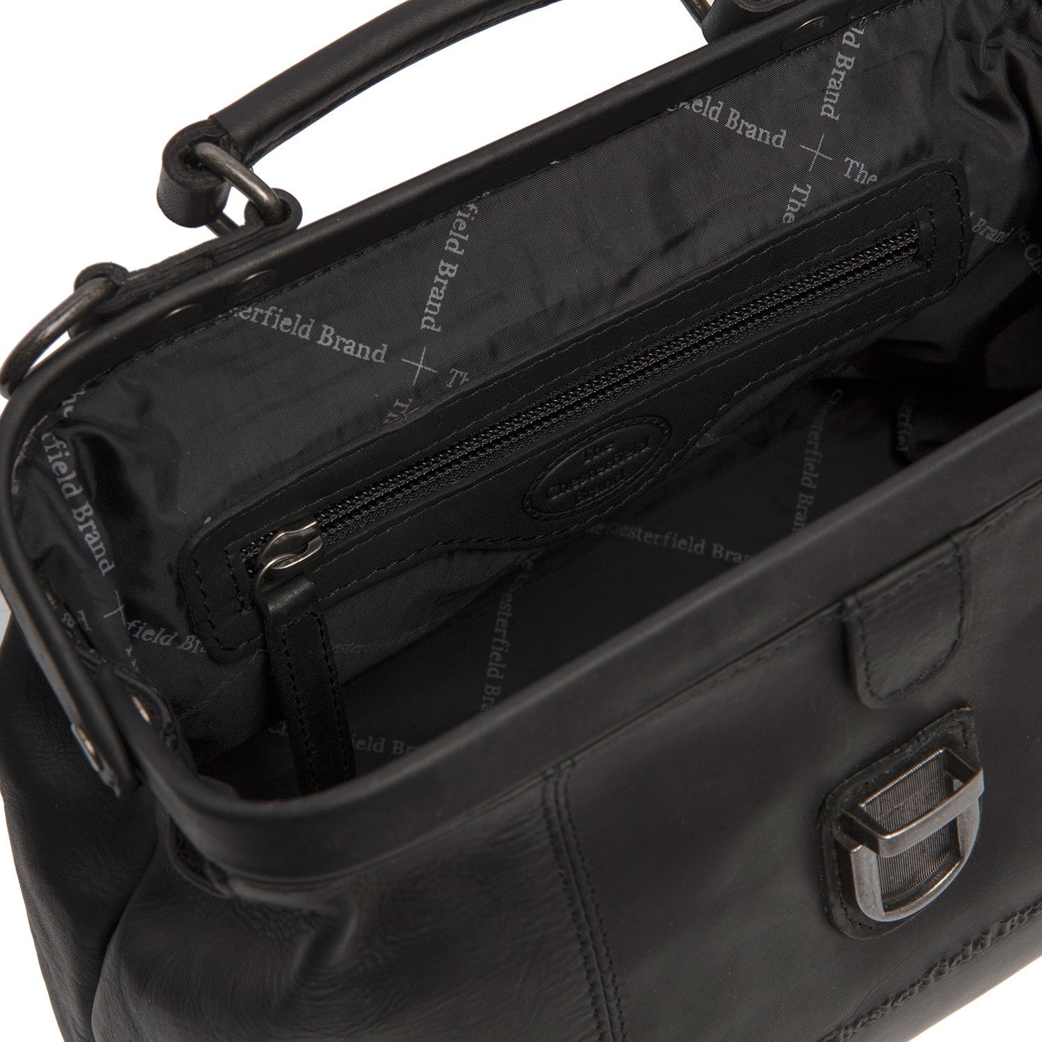 Black Leather Handbag Rachael, product view 2
