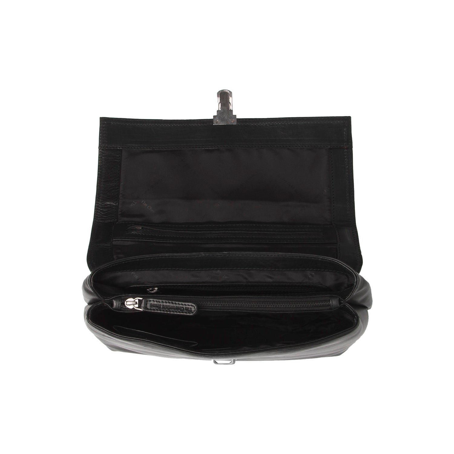 Black Leather Handbag Renata, detail view 1
