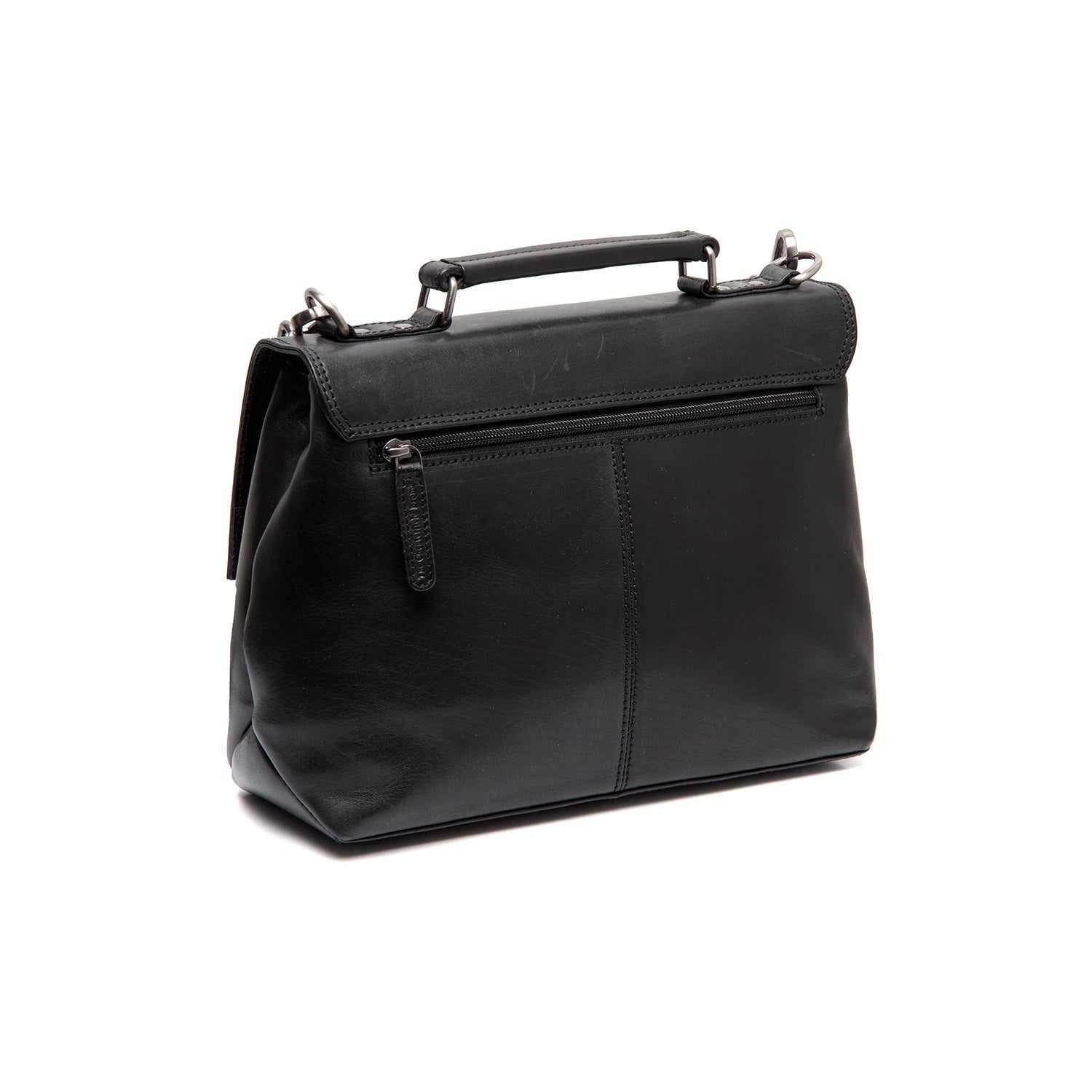 Black Leather Handbag Renata, detail view 4
