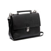 Black Leather Handbag Renata, front view