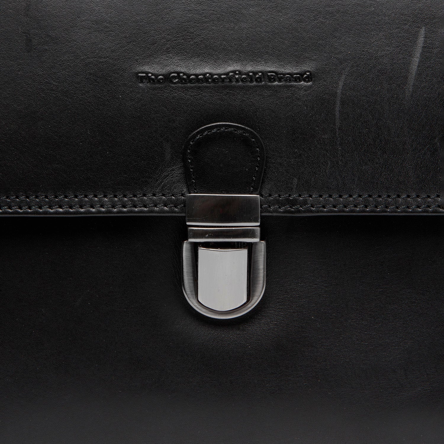 Black Leather Handbag Renata, product view 2