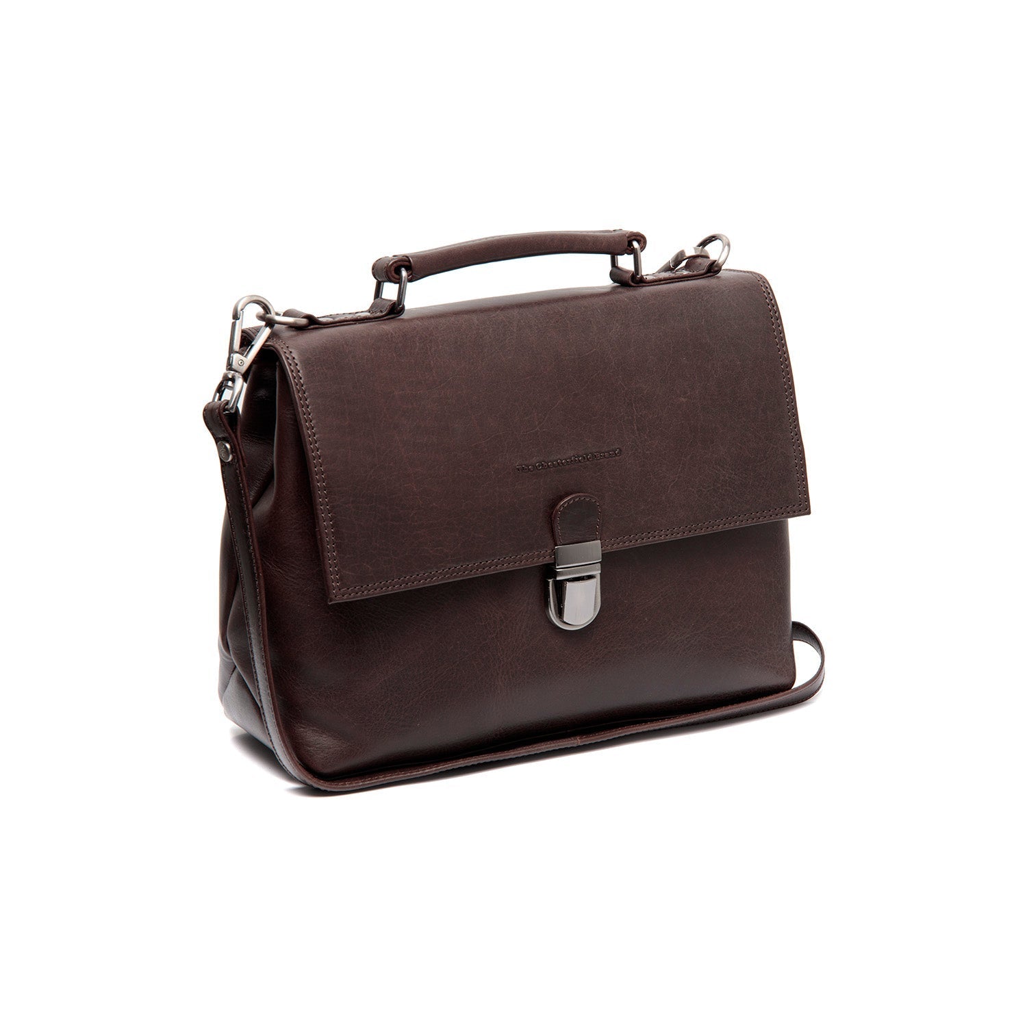 Brown Leather Handbag Renata, front view