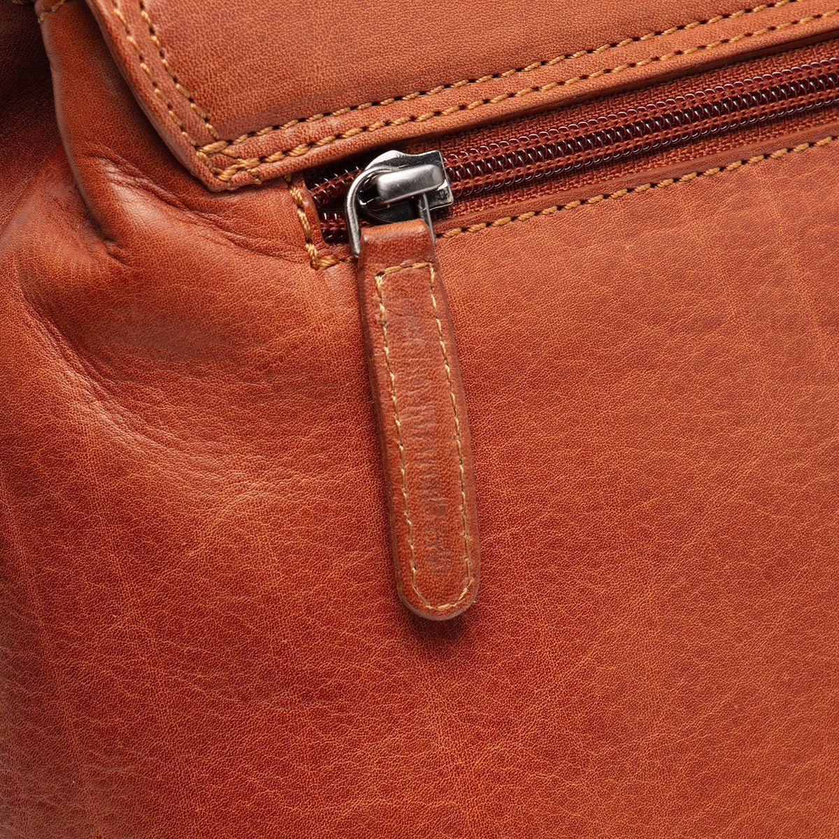 Cognac Leather Handbag Renata, detail view 4
