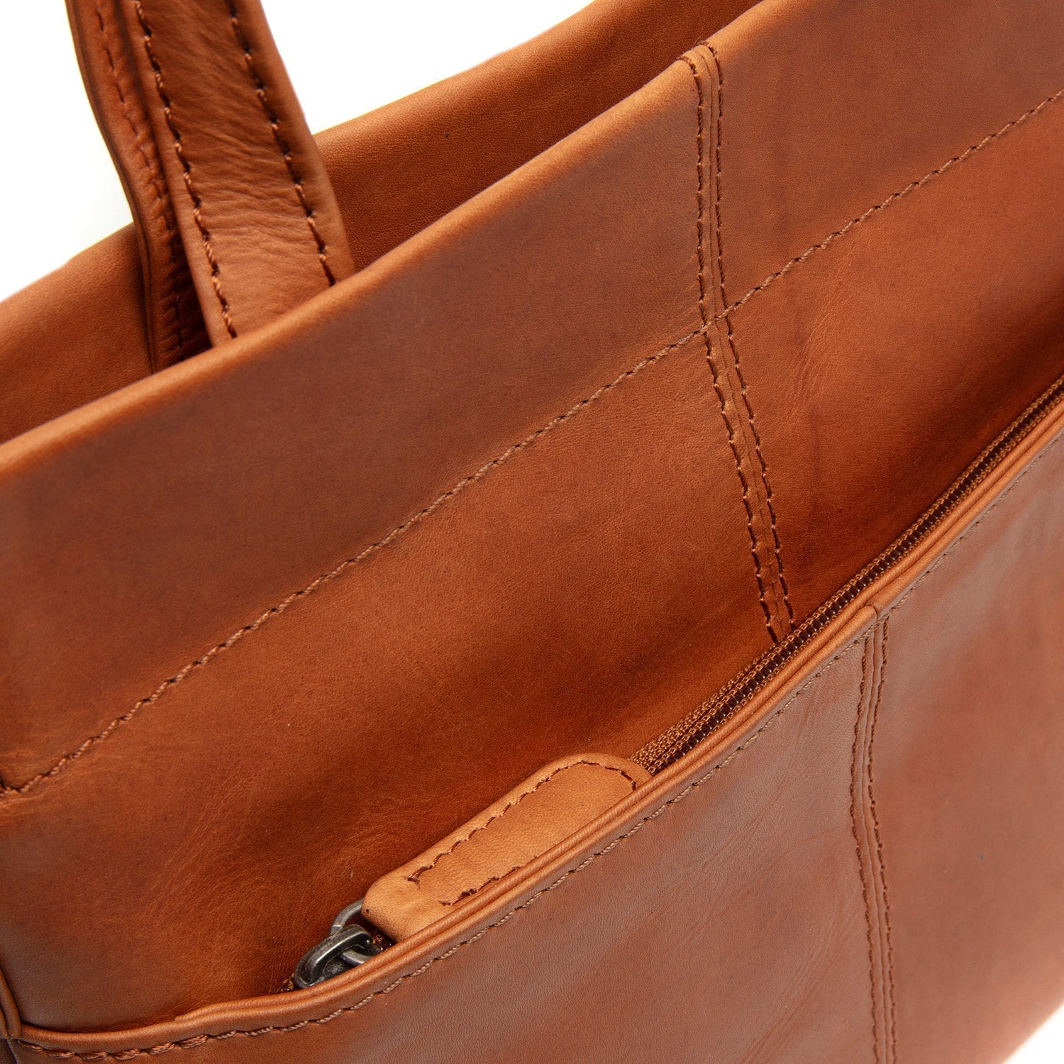 Cognac Leather Handbag Rivington, detail view 3