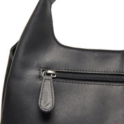 Black Leather Handbag Salina, detail view 3