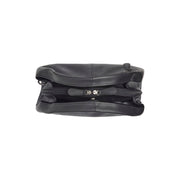 Black Leather Handbag Salina, detail view 4