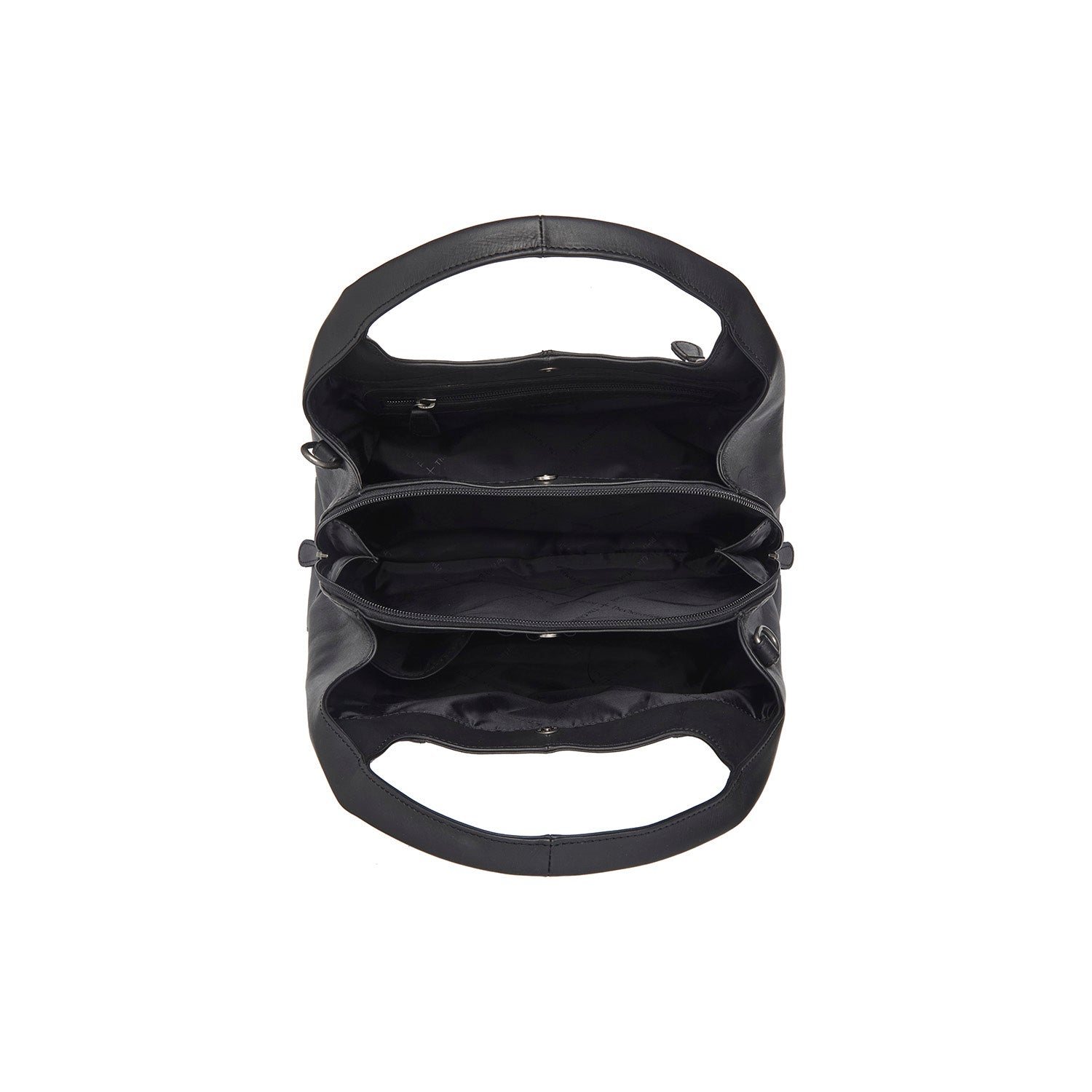 Black Leather Handbag Salina, detail view 5