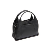 Black Leather Handbag Salina, front view