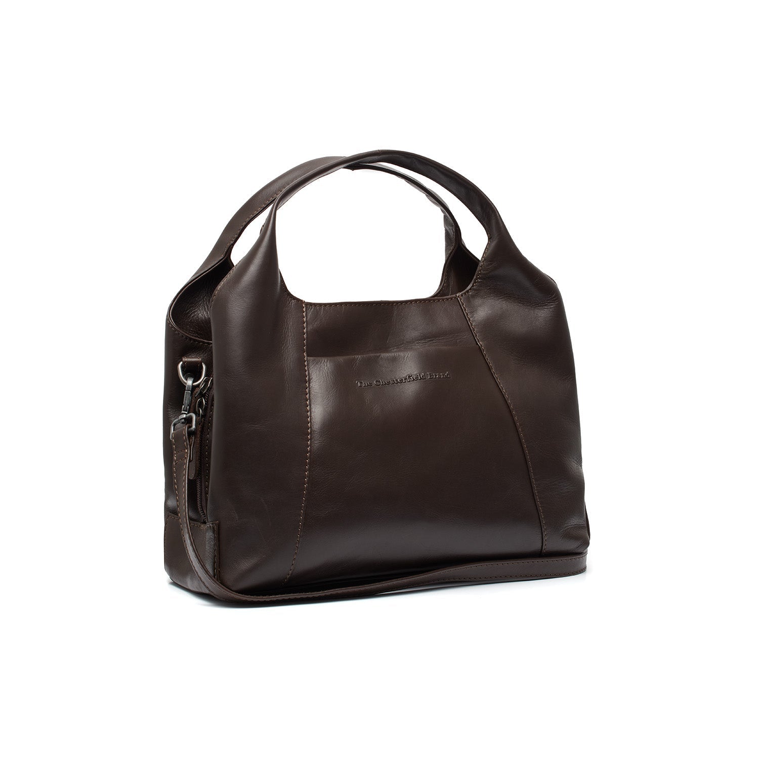Brown Leather Handbag Salina, front view