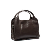 Brown Leather Handbag Salina, front view
