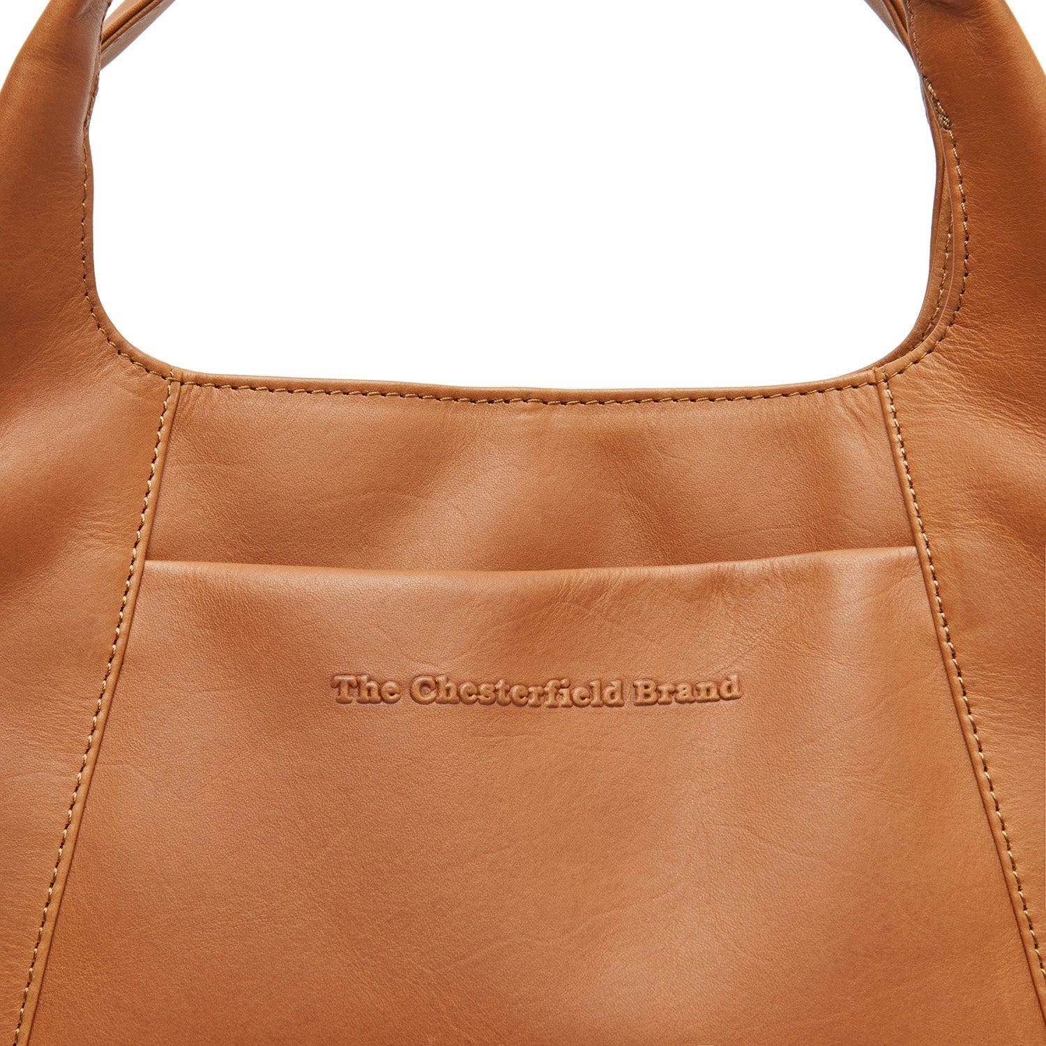 Cognac Leather Handbag Salina, detail view 1